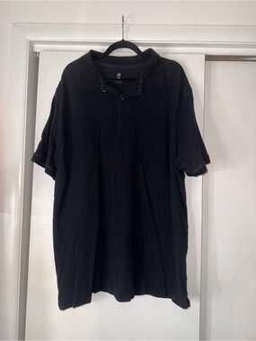 DXL Classic Black Men's Polo Shirt Cotton